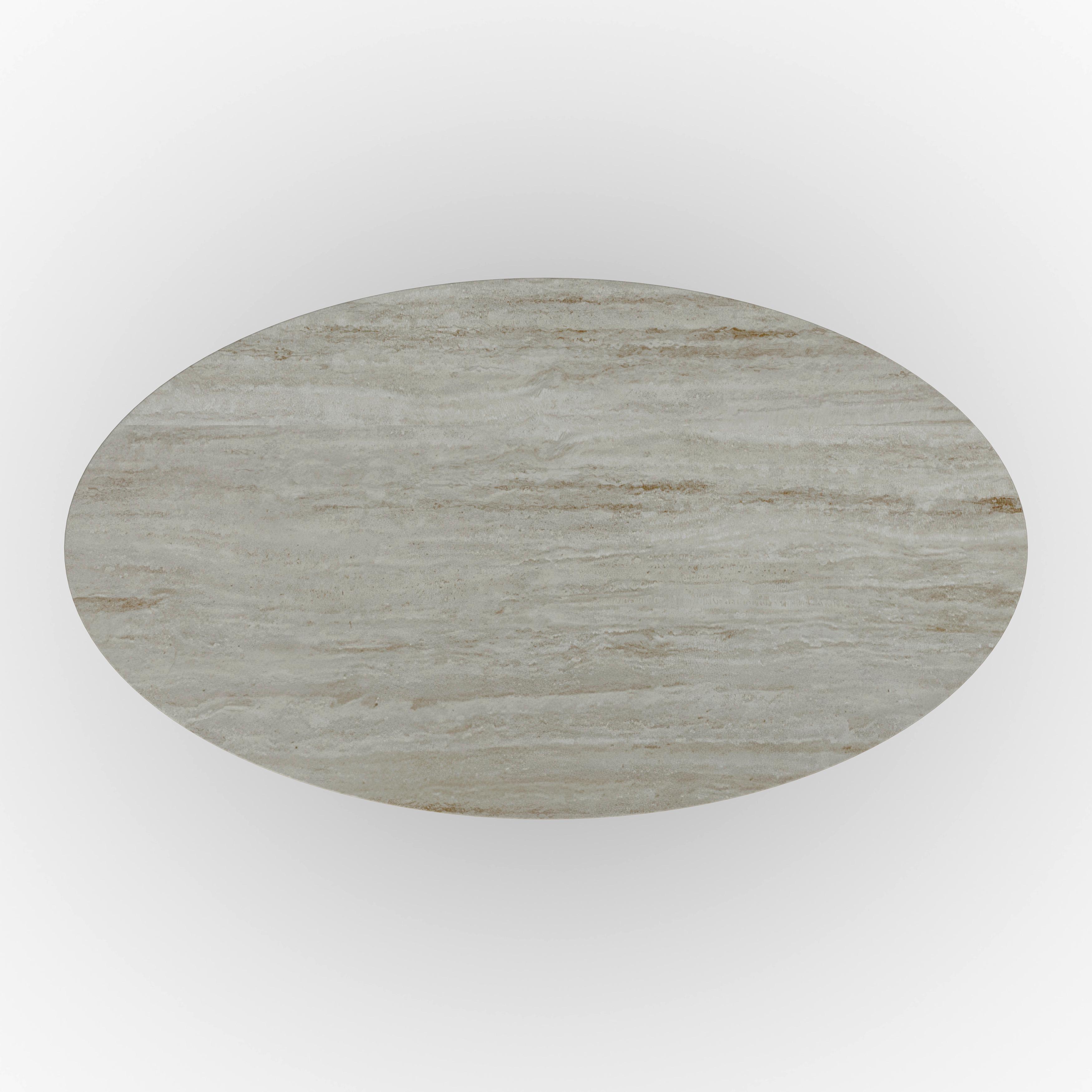 MATBORD THIAGO - cremefärgad, Modern, metall/trämaterial (160/76/90cm) - Bessagi Home