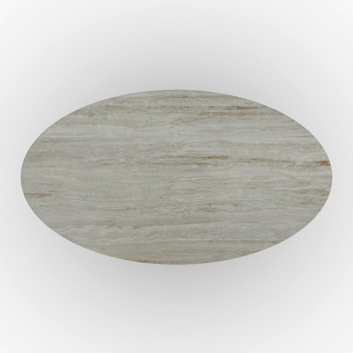 Esstisch Thiago Creme MDF/Stein ca. 160x90 cm - Creme, MODERN, Holzwerkstoff/Stein (160/90/76cm) - Bessagi Home