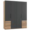 Ormar S Klasičnim Vratima Level 36 A - boje grafita/boje hrasta, Moderno, drvni materijal (200/236/58cm) - Modern Living