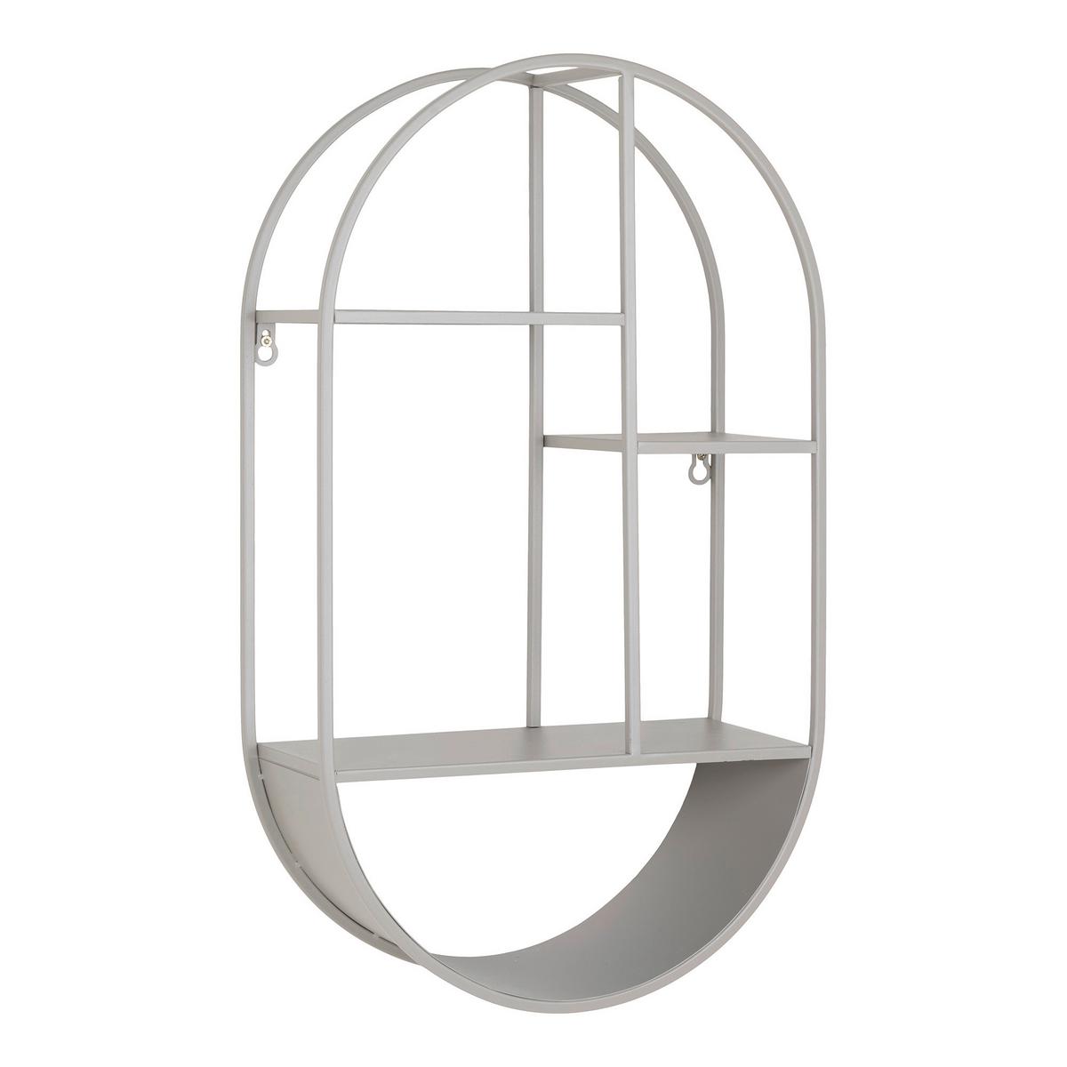 Wandregal Feira Wall Shelf Grau - Grau, Design, Metall (35/60/15cm)