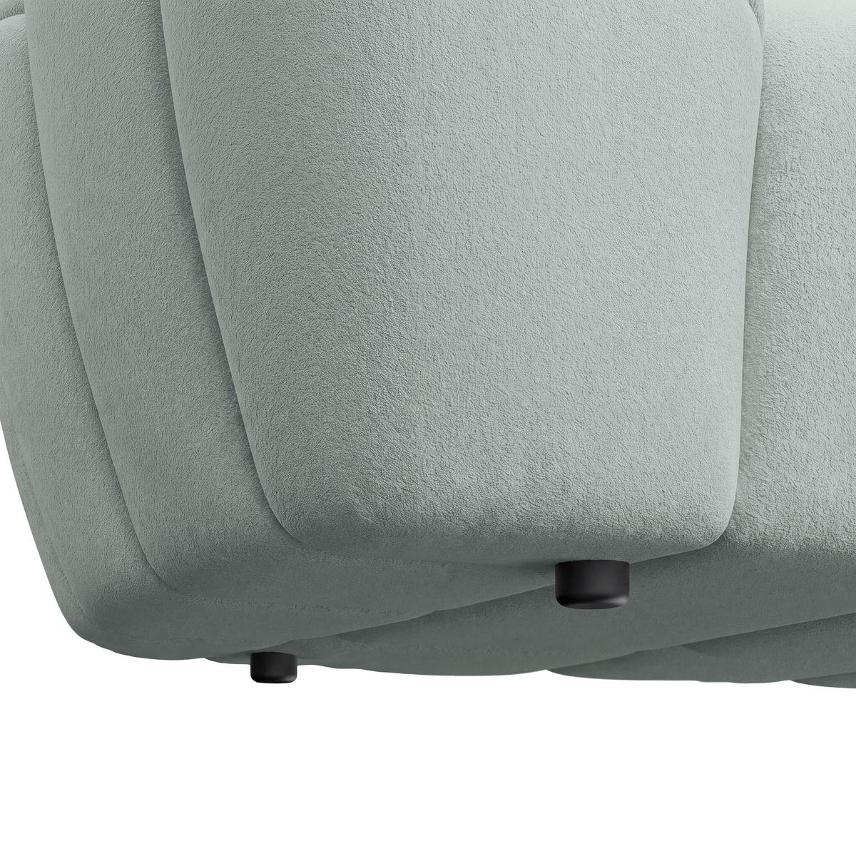 Megasofa Deseo Mintgrün - Schwarz/Mintgrün, MODERN, Kunststoff/Textil (310/250cm) - Mömax