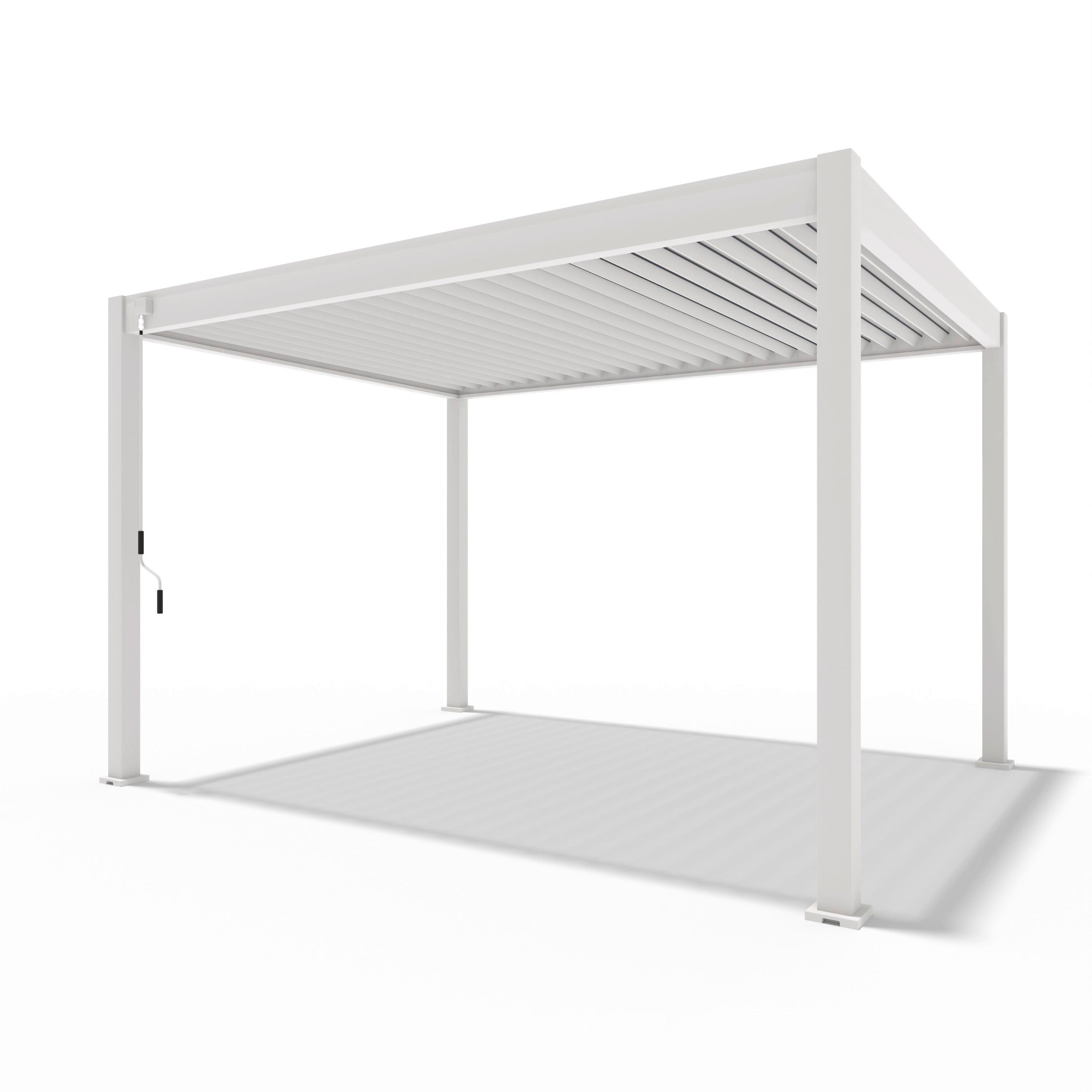 Pergola Trumpf, Biserna Barva, 3x4m - biserna, Basics, kovina (300/255/400cm) - Gardenson