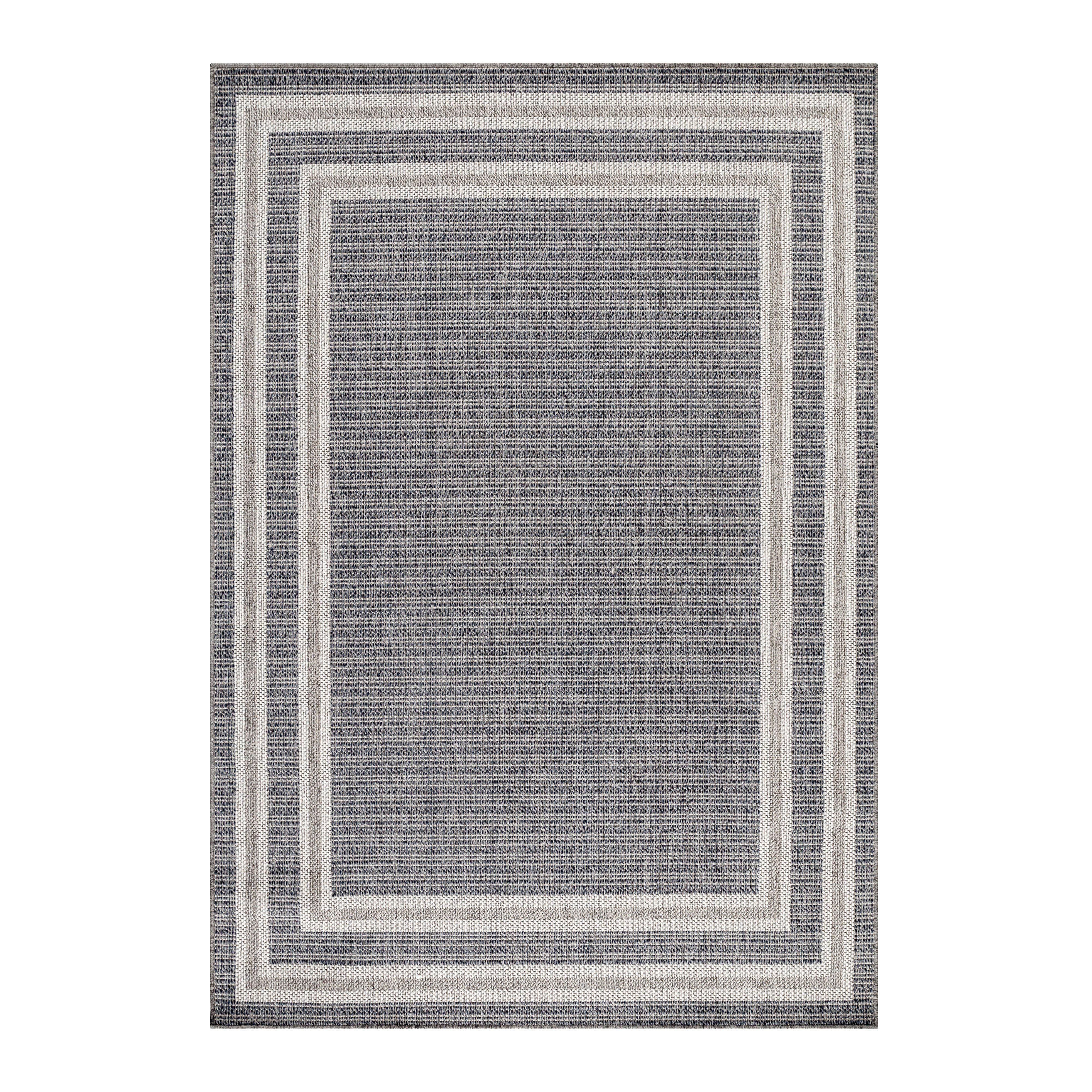 Flachwebeteppich Aruba Grau ca. 120x170cm - Grau, Design, Textil (120/170cm) - Novel