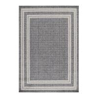 Flachwebeteppich Aruba Grau ca. 80x150cm - Grau, Design, Textil (80/150cm) - Novel
