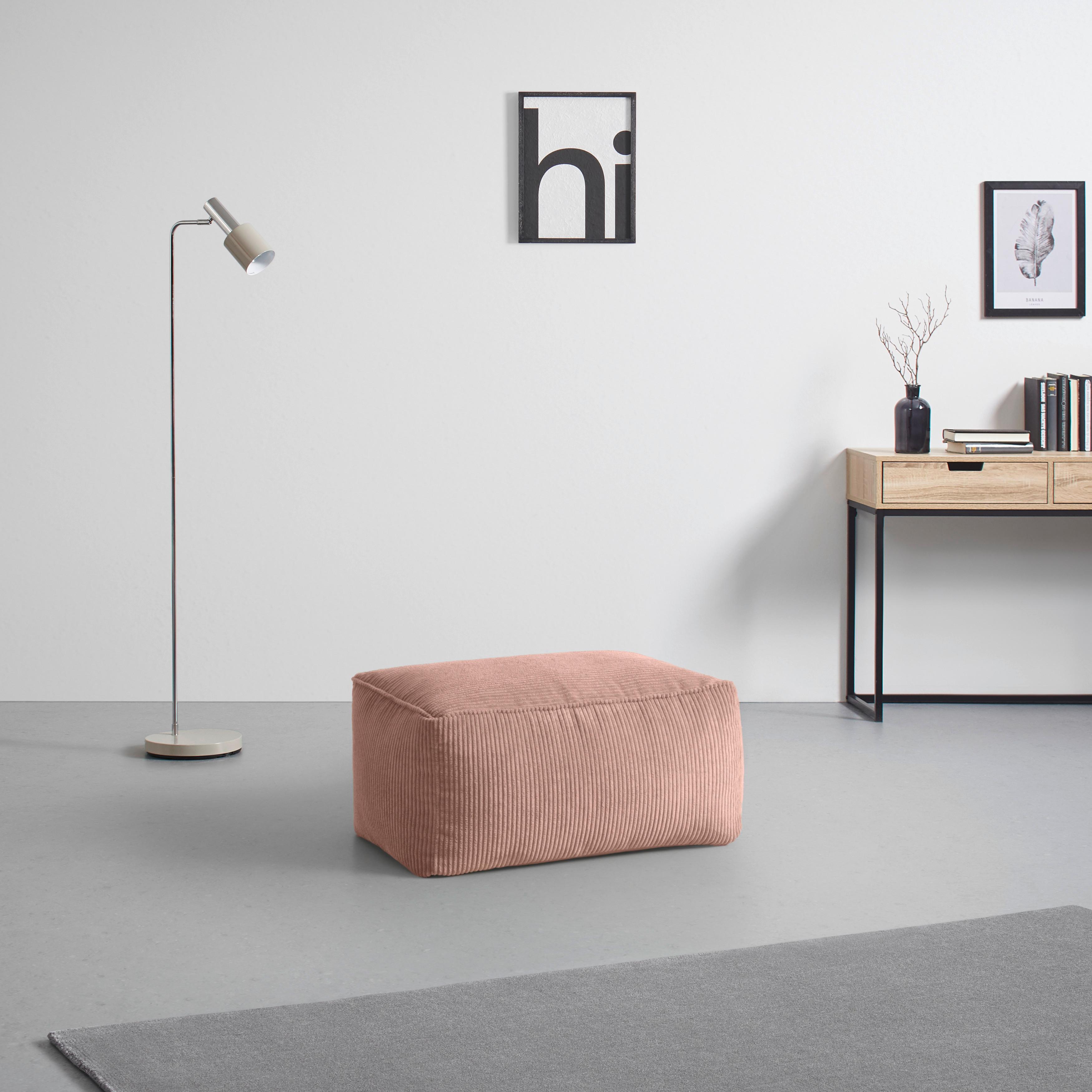 Hocker Caroline Rosa - Rosa, MODERN, Textil (80/38/50cm) - Mömax