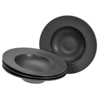 Pastatellerset Lava Stone Schwarz, 4-teilig - Schwarz, Basics, Keramik (30cm) - Creatable