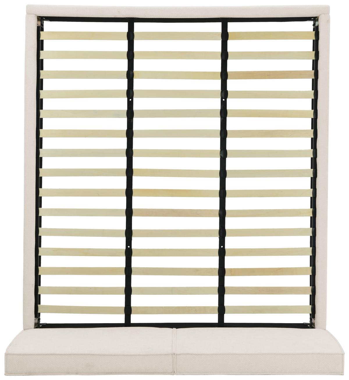 Oblazinjena Postelja Lino, Bež, 180x200cm - črna/barve hrasta, Design, kovina/umetna masa (195/105/222cm) - Livetastic