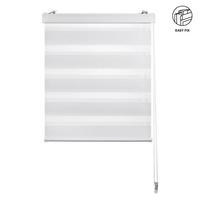 ROLETA PODWÓJNA ELEMENTS - biały/przezroczysty, Basics, tkanina (70/160cm) - Boxxx