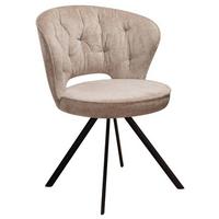 KRZESŁO KIM - czarny/taupe, Design, metal/tkanina (60/80/57cm) - Novel