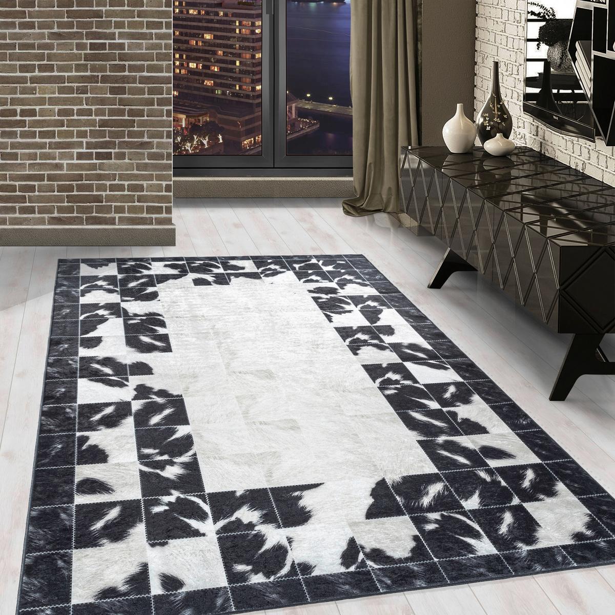 Flachwebeteppich Fiesta Creme/Schwarz ca. 160x230cm - Creme/Schwarz, Design, Textil (160/230cm) - Novel
