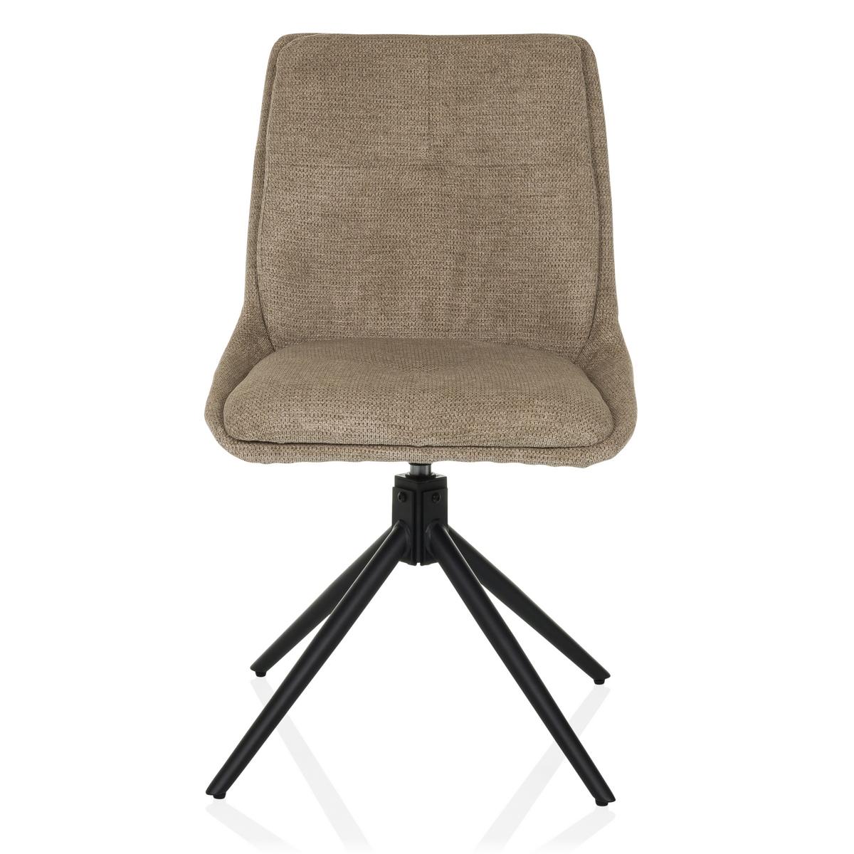 Vrtljivi Stol Tarviso I, Bež - črna/bež, Moderno, kovina/tekstil (53/89/58cm) - MID.YOU