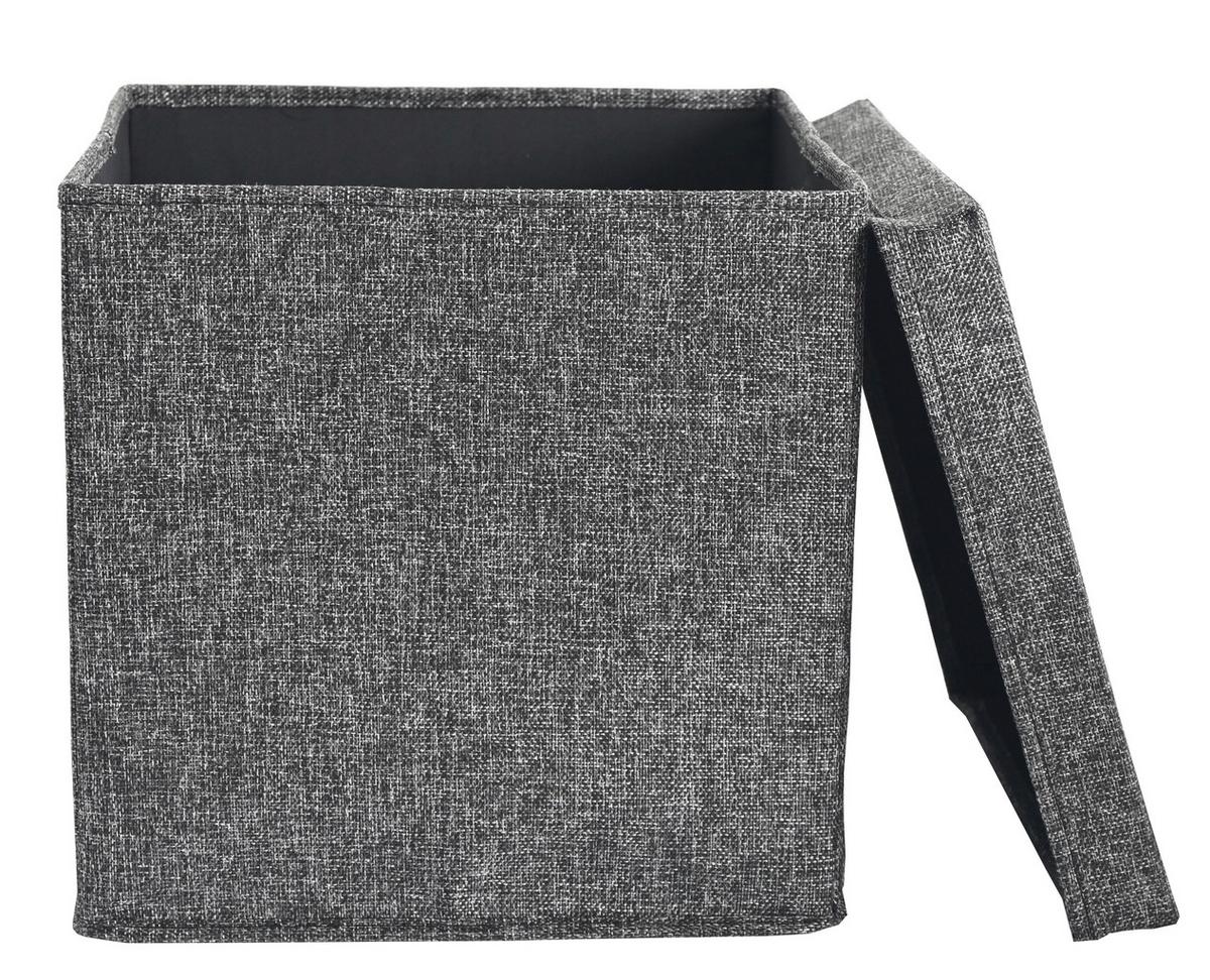 Cutie pliabilă Bobby - negru, Modern, carton/textil (33/33/33cm) - Mömax
