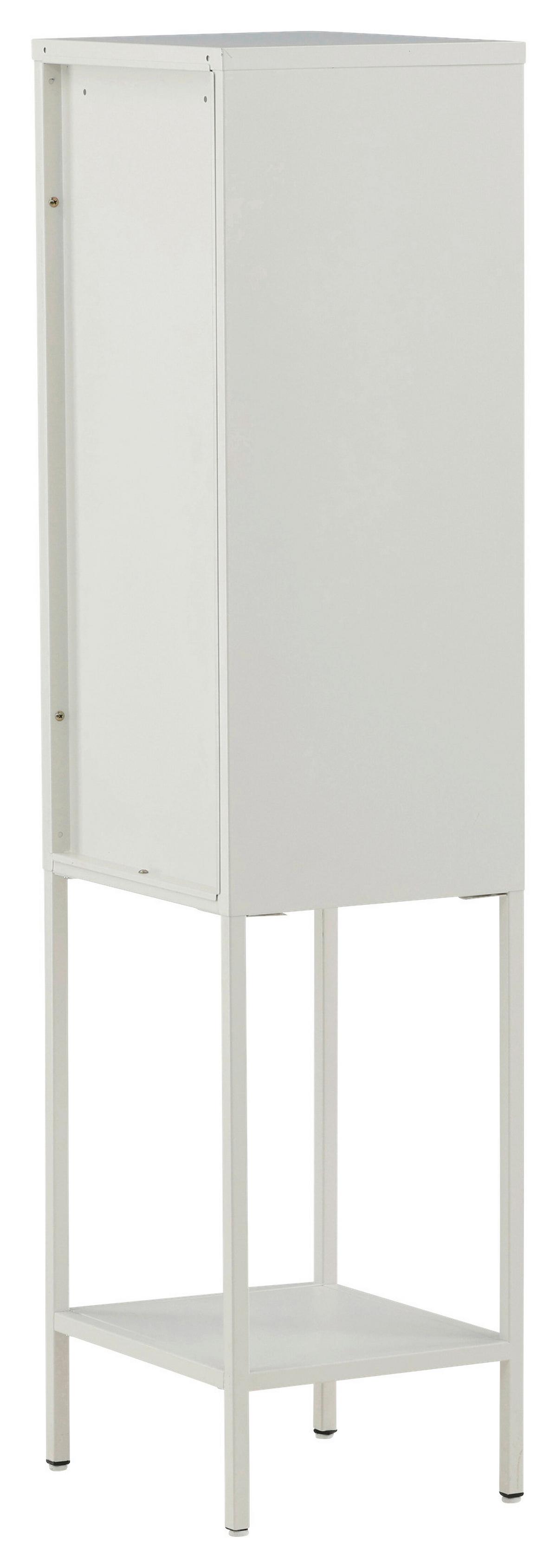 VITRINE MISHA - Weiß, Design, Metall (40,5/150/35cm) - Livetastic
