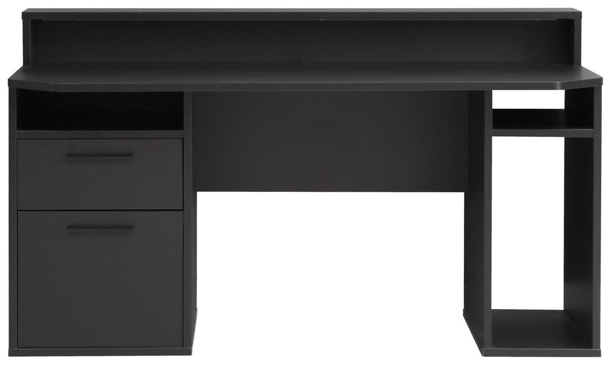 Gaming Miza Tezaur, Črna - črna, Moderno, kovina/umetna masa (160/72/91cm) - MID.YOU