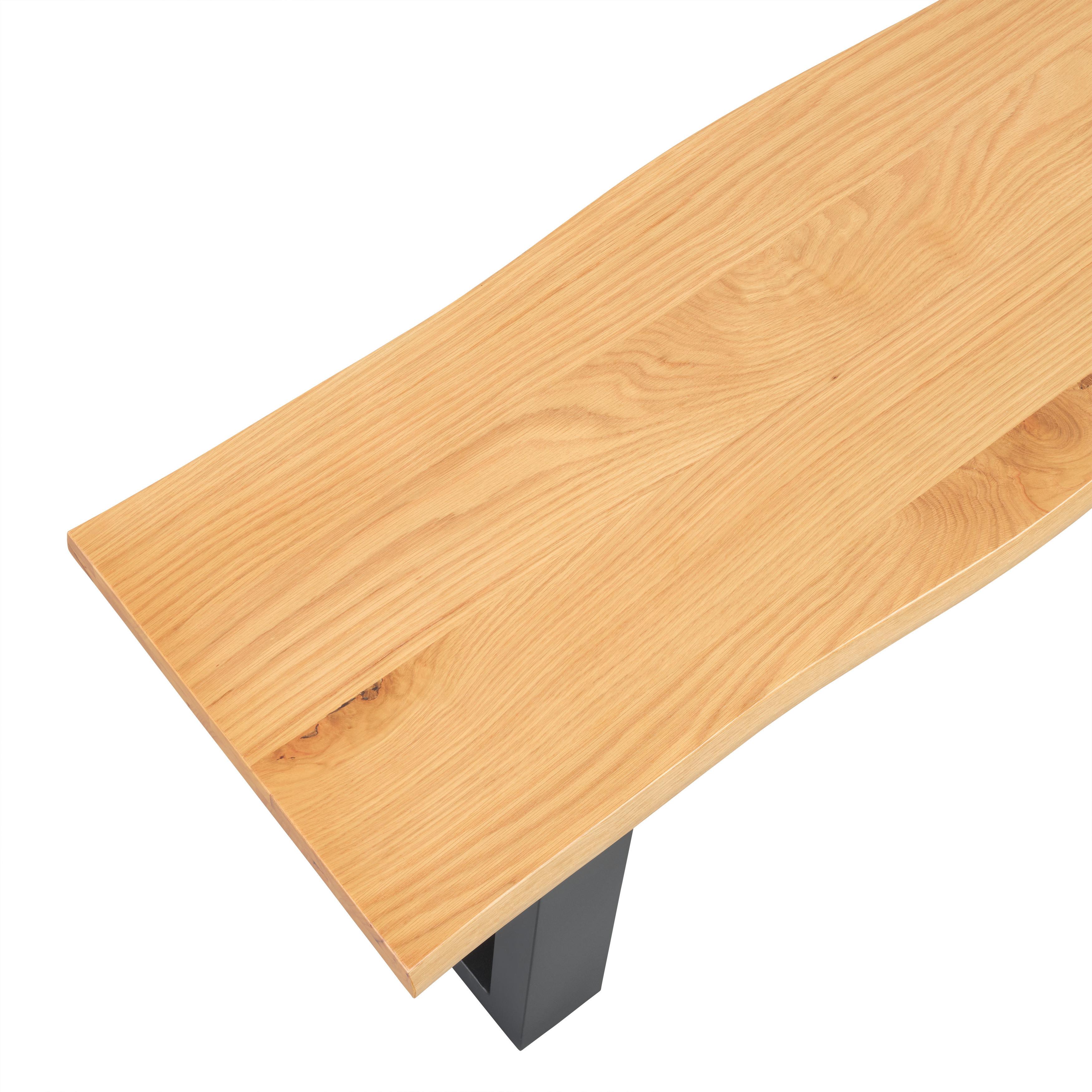 Sitzbank Boston Schwarz/Eiche Artisan - Schwarz/Eiche Artisan, Modern, Holz/Metall (180/45/38cm) - Mömax