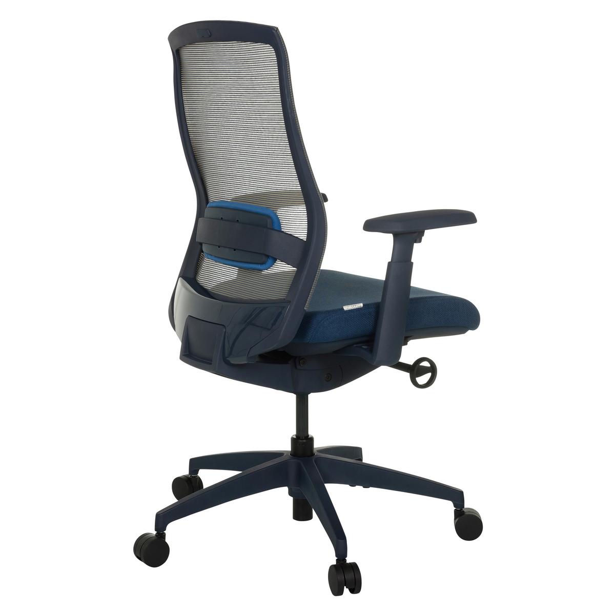 Pisarniški Stol Colore, Modra - modra/temno modra, Moderno, umetna masa/tekstil (65/95 - 103/70cm) - MID.YOU