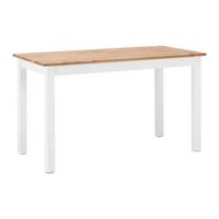 Esstisch Antalia in Holz Eiche massiv ca. 120x60 cm - Naturfarben/Weiß, MODERN, Holz (120/60/75cm) - Bessagi Home