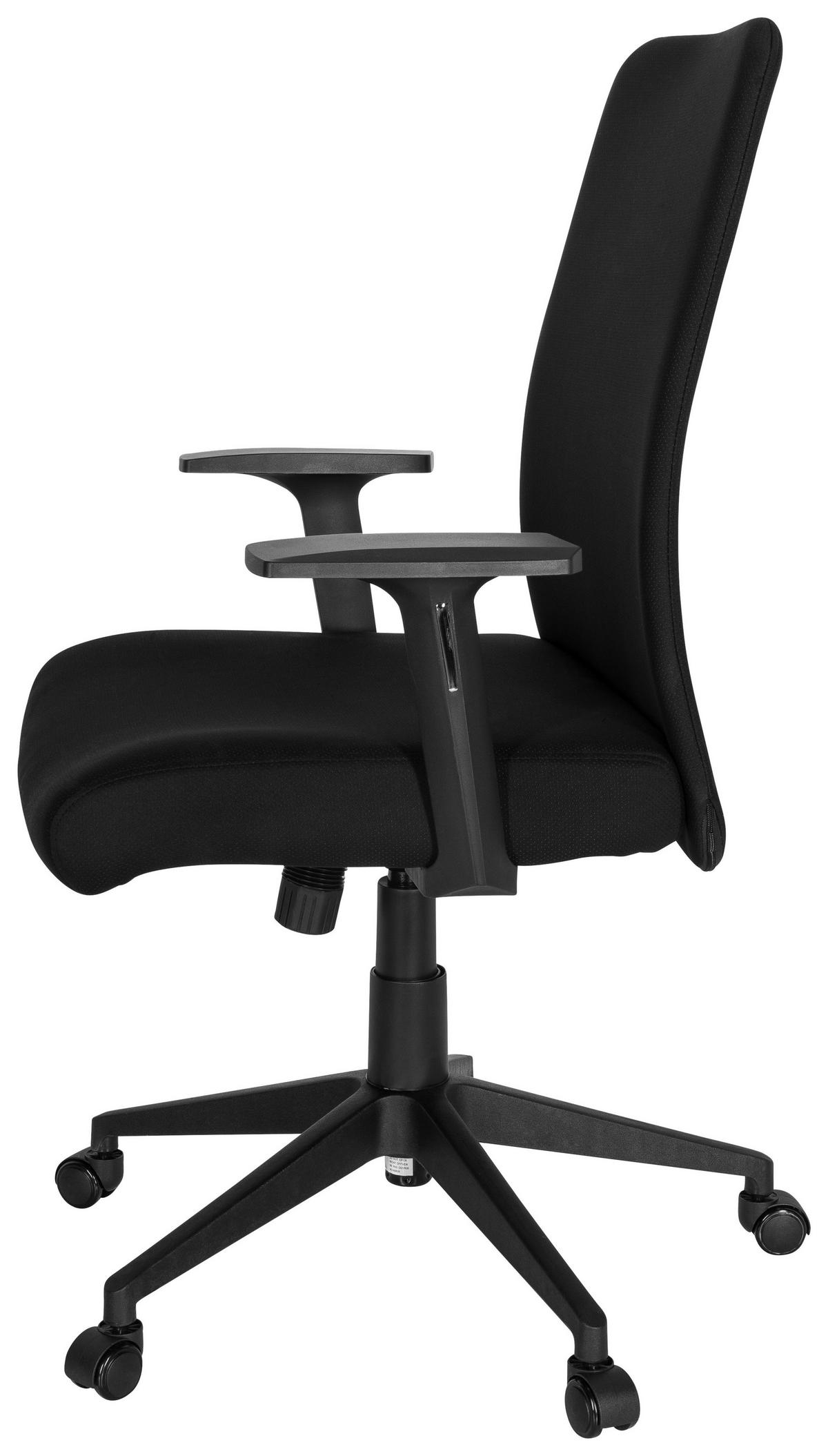 Pisarniški Stol Cosio I, Črna - črna, Moderno, umetna masa/tekstil (65/120/62cm) - MID.YOU