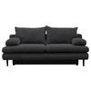 Canapea extensibila FIORE - gri închis, Design, textil (202/85/99cm) - Modern Living