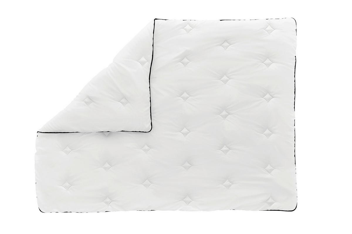 Ganzjahresdecke Dacron Light ca. 155x220x3 cm Weiß - Weiß, Basics, Textil (155/220/3cm) - Yatas