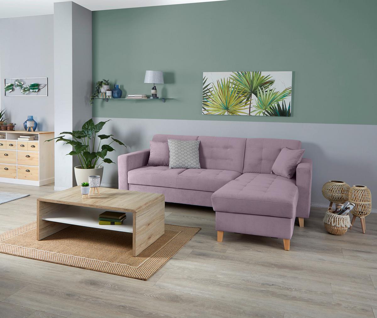 Colțar BERGEN - liliachiu, Design, textil (231/160cm) - Luca Bessoni