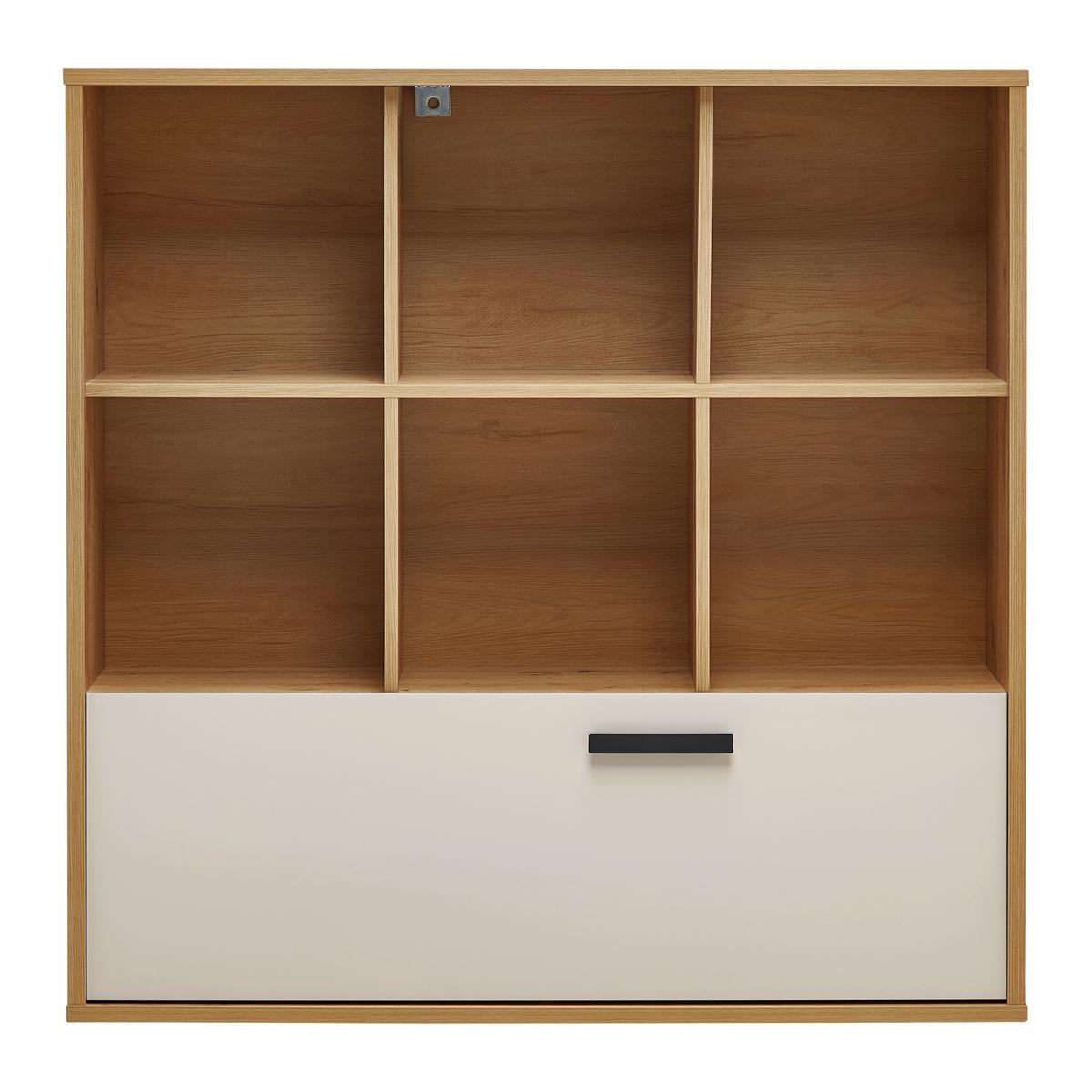 Regal Casa Mia Kaschmir/Eiche Artisan - Kaschmir/Anthrazit, KONVENTIONELL, Holzwerkstoff/Metall (120/121/36cm) - Mömax