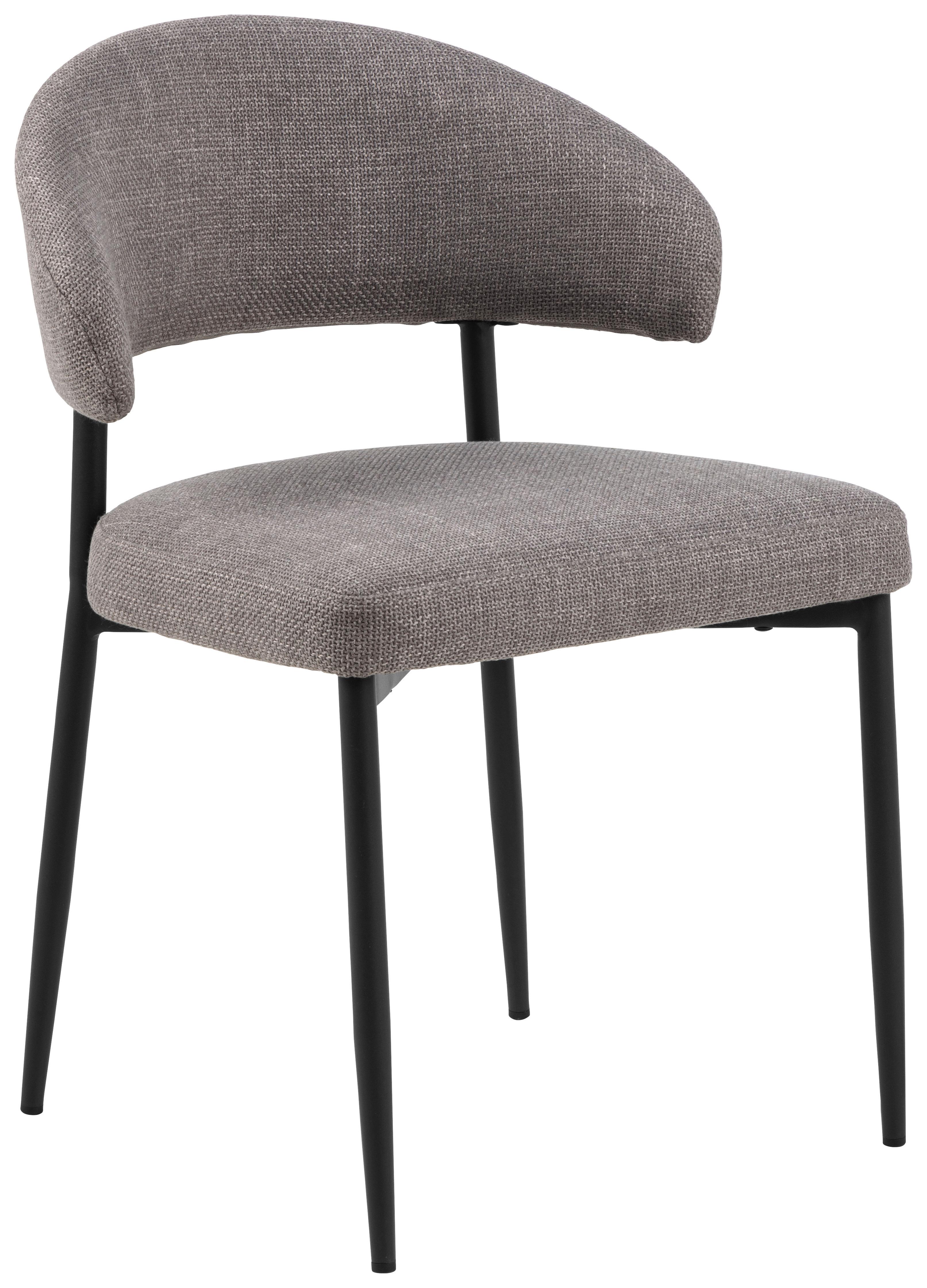 KRZESŁO EDINA - jasnoszary/czarny, Trend, metal/tkanina (56/77/55cm) - MID.YOU