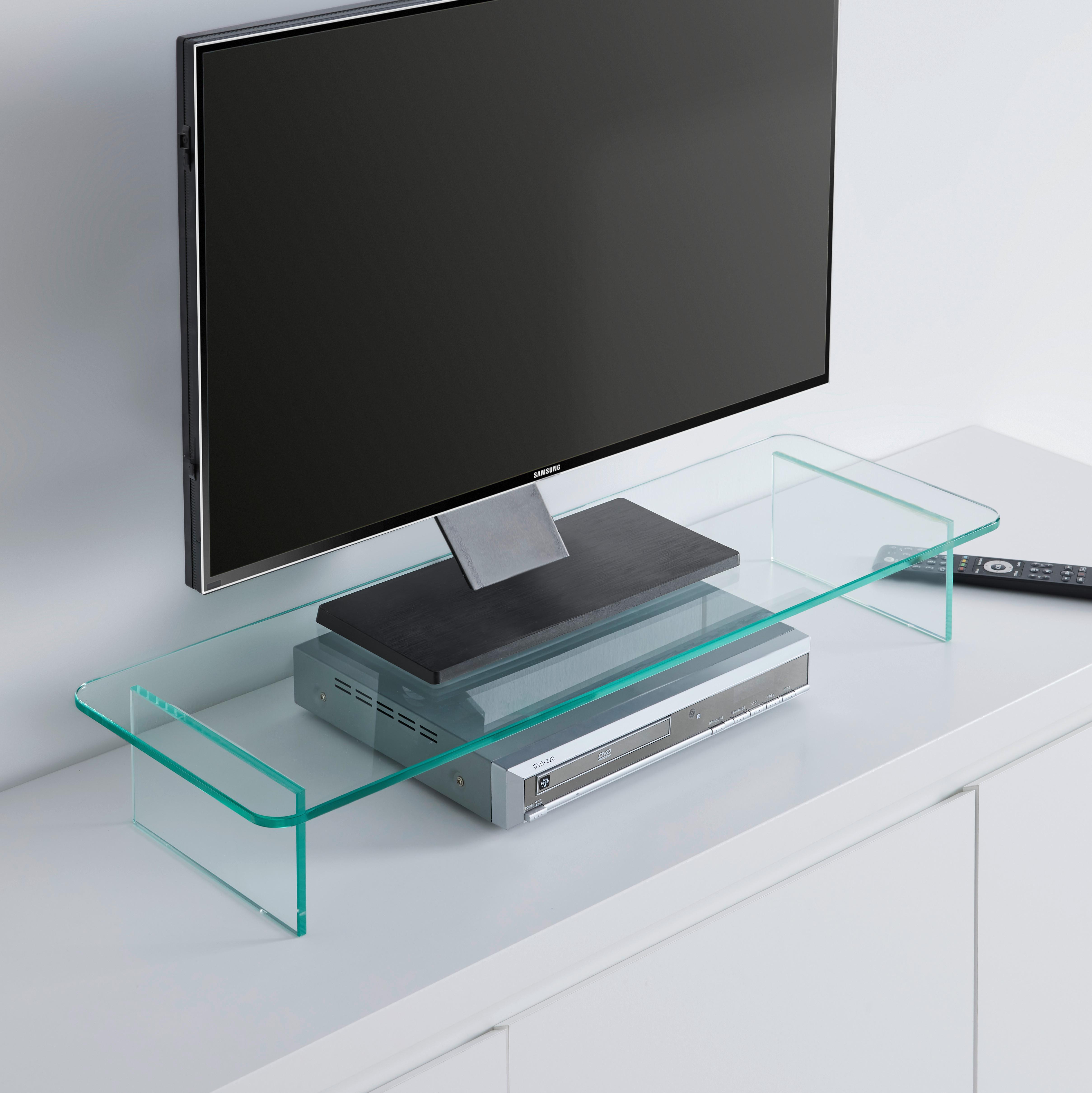 TV-BORD GO 750 RE - klar, Klassisk, glas (75/12/25cm) - Mömax