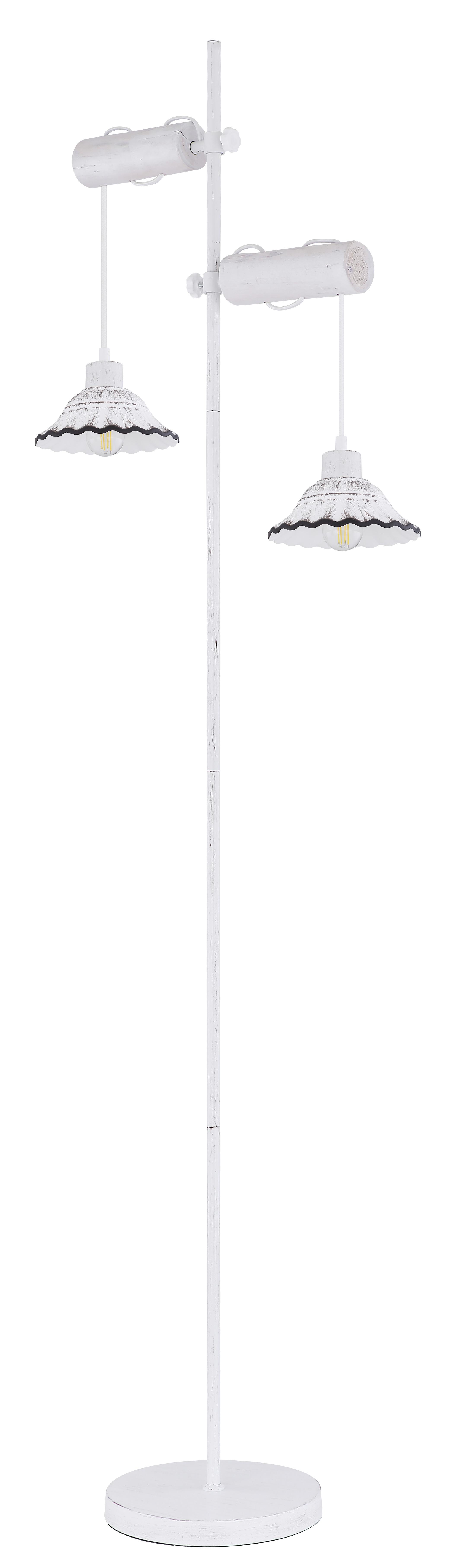 Stehleuchte Jowita max. 40 Watt - Schwarz/Weiß, Basics, Holz/Keramik (52/25/168cm) - Globo