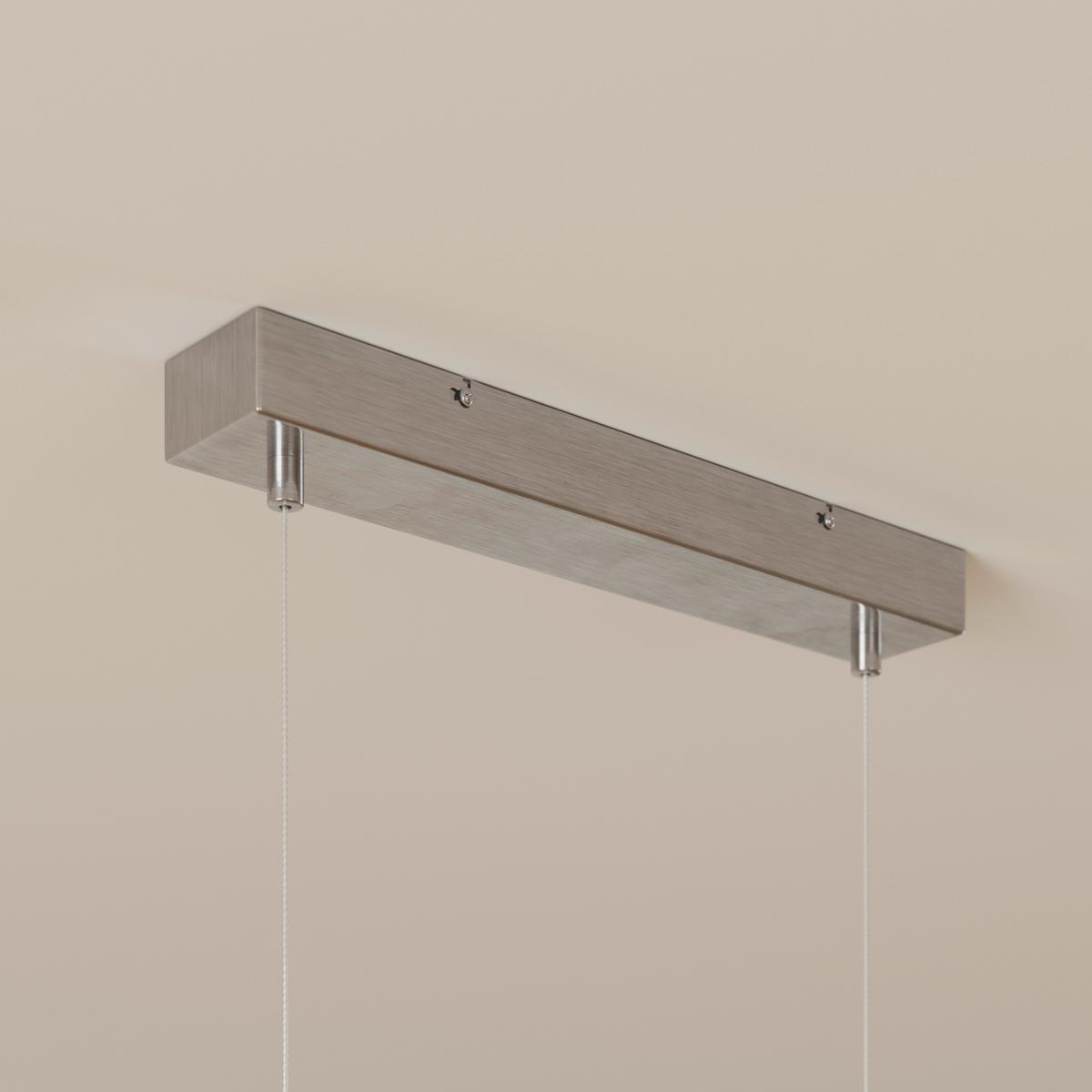 LAMPA WISZĄCA LED EMMA *SBN* - kolor dębowy, Lifestyle, tworzywo sztuczne/drewno (114cm) - Novel