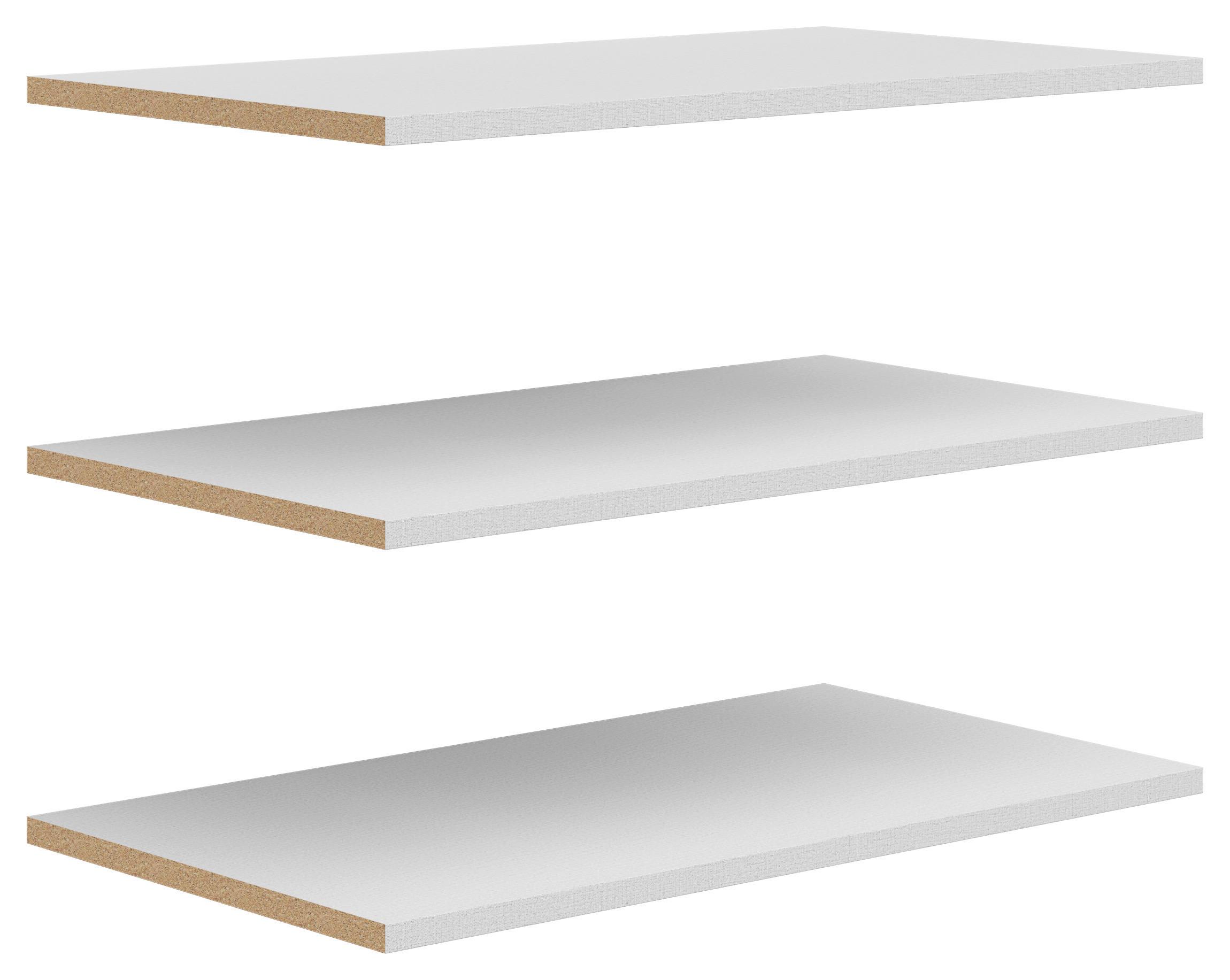 3 -delni Set Polic Brando - svetlo siva, leseni material (87,9/1,8/48cm)