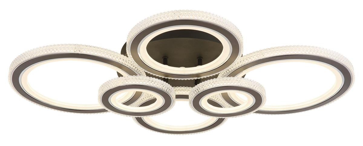 Led Stropna Svjetiljka Kora - bijela/prozirno, Design, metal/plastika (78/56/12cm) - Globo