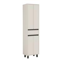 Hochschrank Sophia Kaschmir - Kaschmir/Schwarz, MODERN, Holzwerkstoff (50/190/33cm) - Mömax