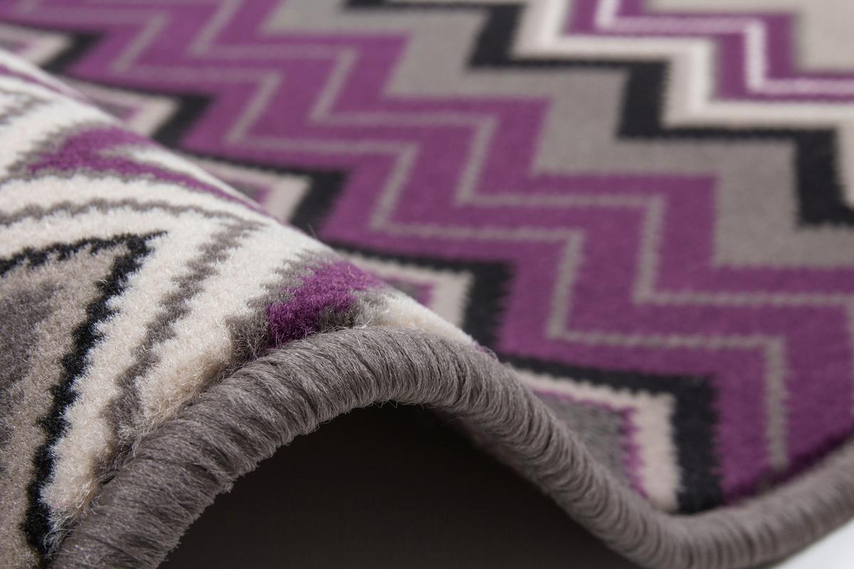 Flachwebeteppich Now 725 Multi/violett 160x230 - Violett/Multicolor, Basics, Textil (160/230cm) - Kayoom