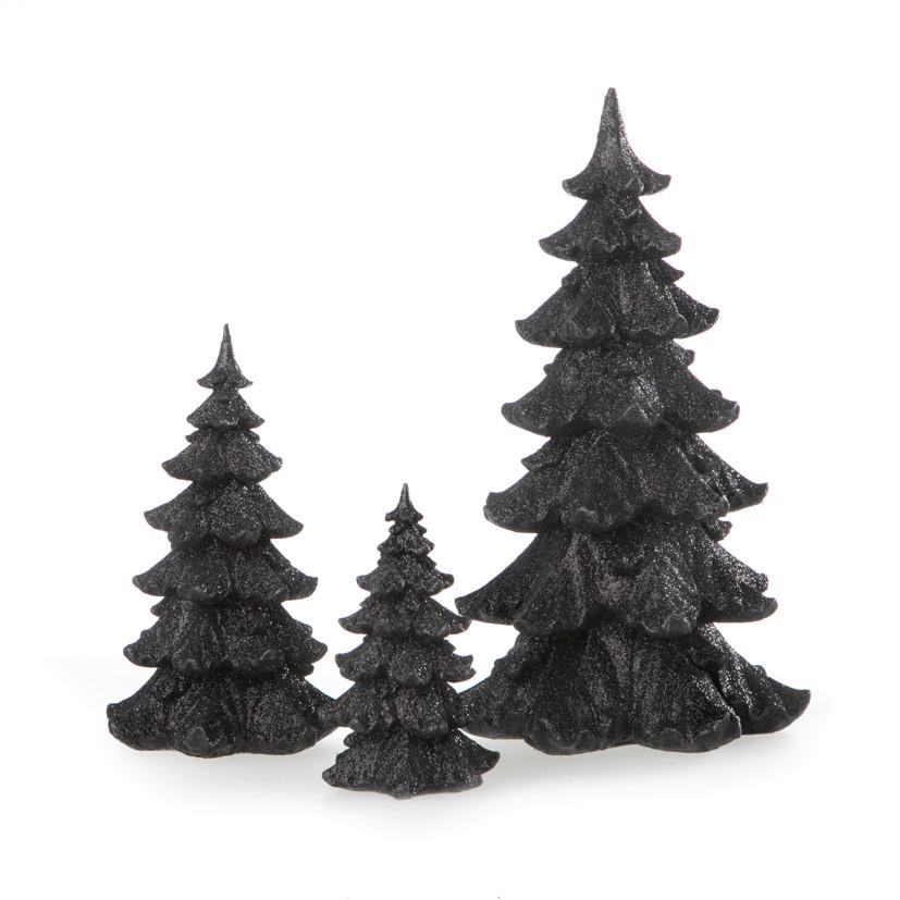 CHOINKA DEKORACYJNA 7194110 - czarny, Basics, tworzywo sztuczne (16,5/16,5/29cm) - X-Mas