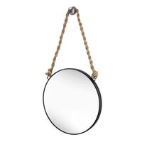 LUSTRO DEKORACYJNE ROPE - czarny, Basics, metal (39,5/2/23cm) - Kleine Wolke