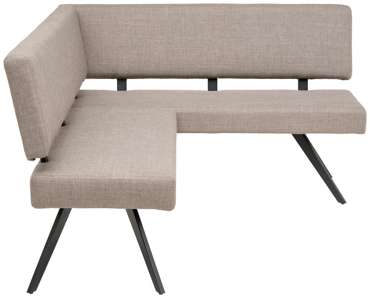 ŁAWKA NAROŻNA ANDROS - jasnoszary/czarny, Konventionell, metal/tkanina (150/190cm) - Livetastic