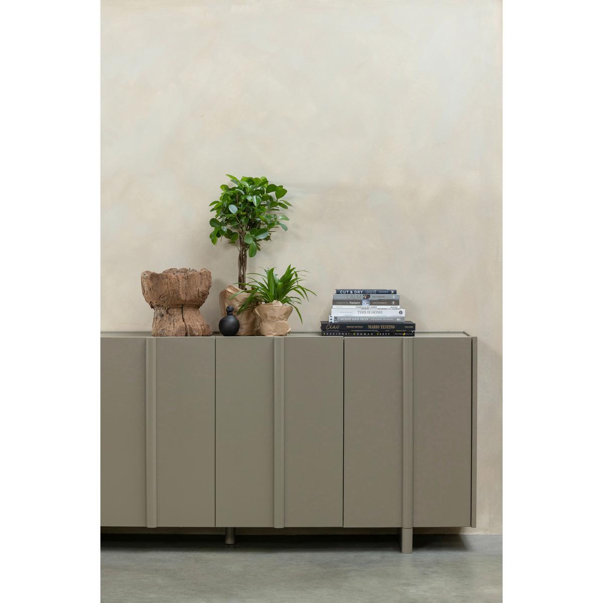 Sideboard Basu Schlammfarben B: 200 cm - Schlammfarben, Design, Holz (200/85/46cm) - Livetastic