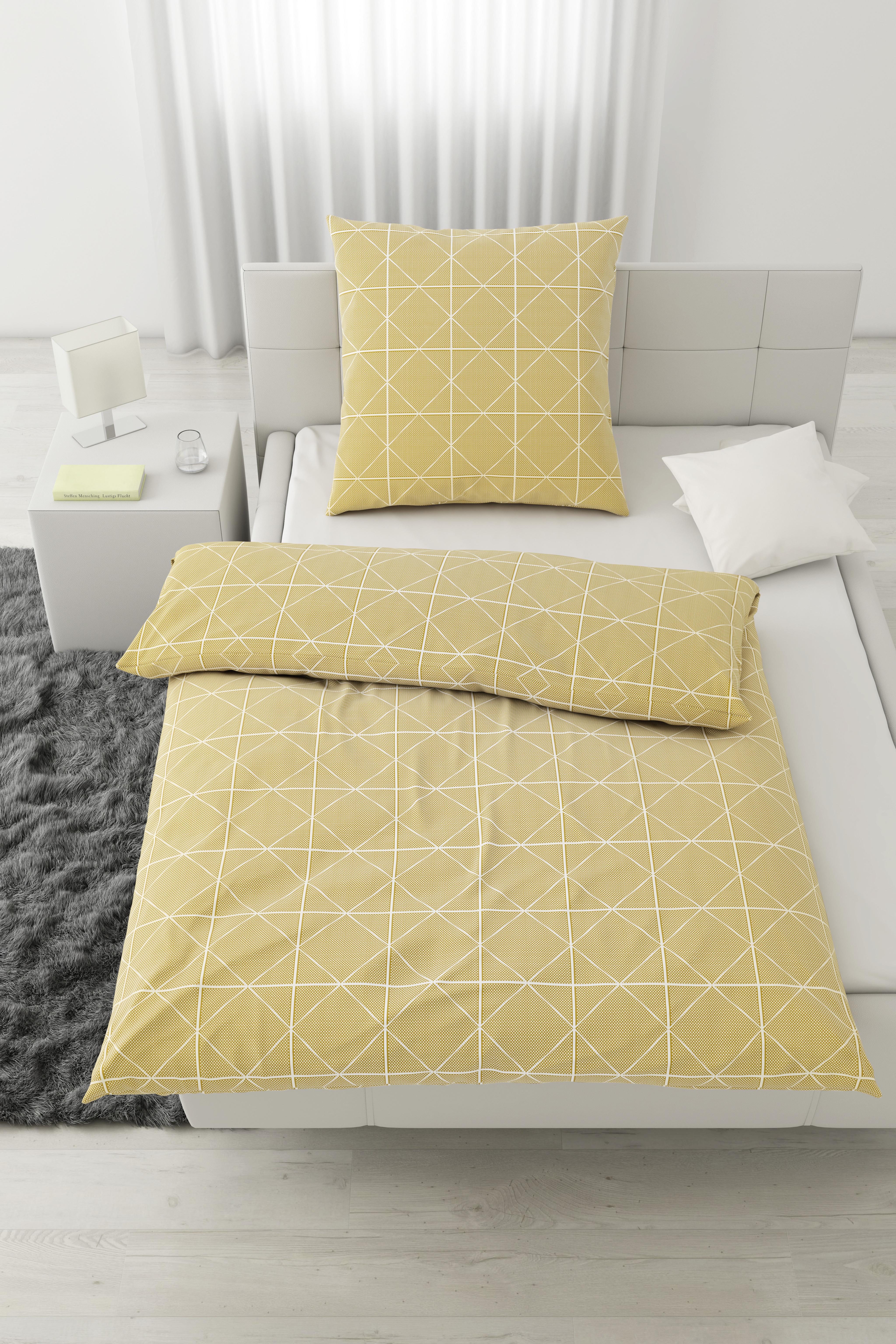 POŚCIEL BJÖRN - żółty, Modern, tkanina (135/200cm) - Modern Living