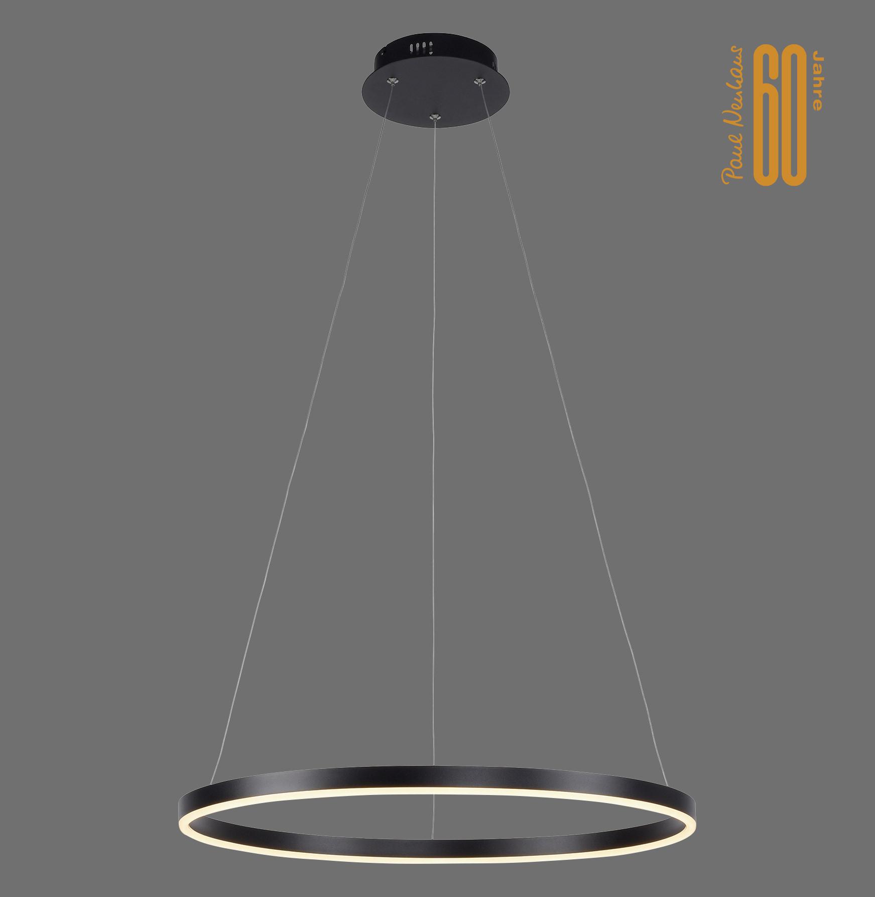LAMPA WISZĄCA LED 15394-13 RITUS - antracytowy, Design, tworzywo sztuczne/metal (58,5/58,5/120cm)