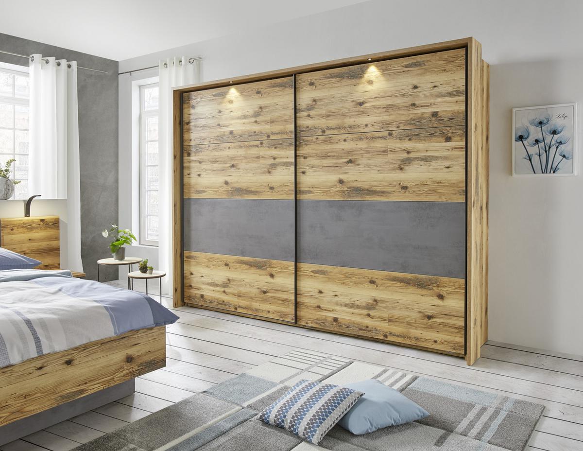 Ormar S Kliznim Vratima Alicante - siva/boje smreke, Moderno, drvni materijal/metal (270/210/60cm) - Modern Living