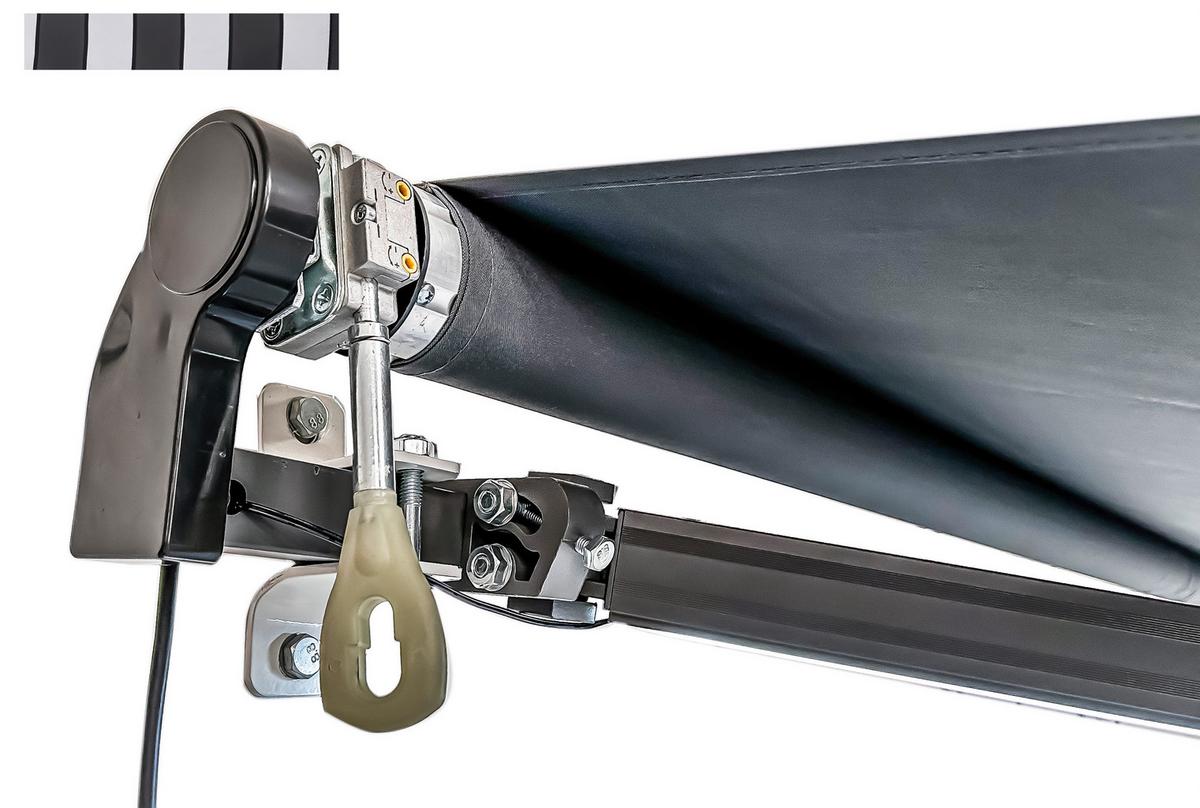 MARKISE ELEKTR. MARKISE 295X200 WEIß - Anthrazit/Hellgrau, MODERN, Kunststoff/Metall (200/20/295cm) - Gardenson