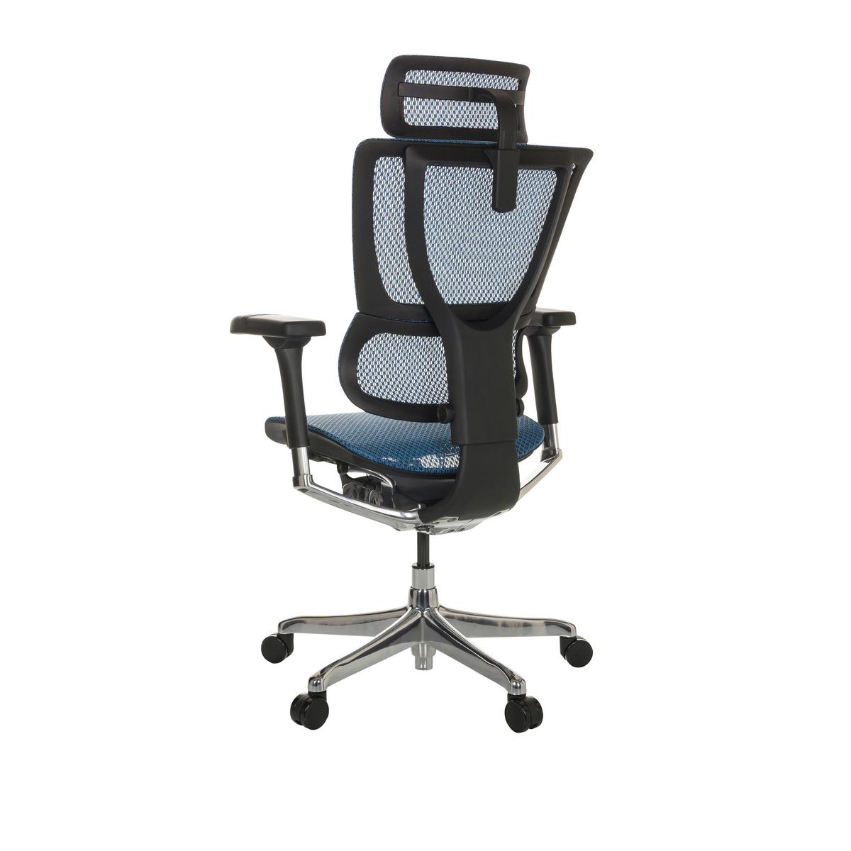 Pisarniški Stol Ergohuman Slim I, Modra - modra, Basics, kovina/umetna masa (69/116-138/66cm) - MID.YOU