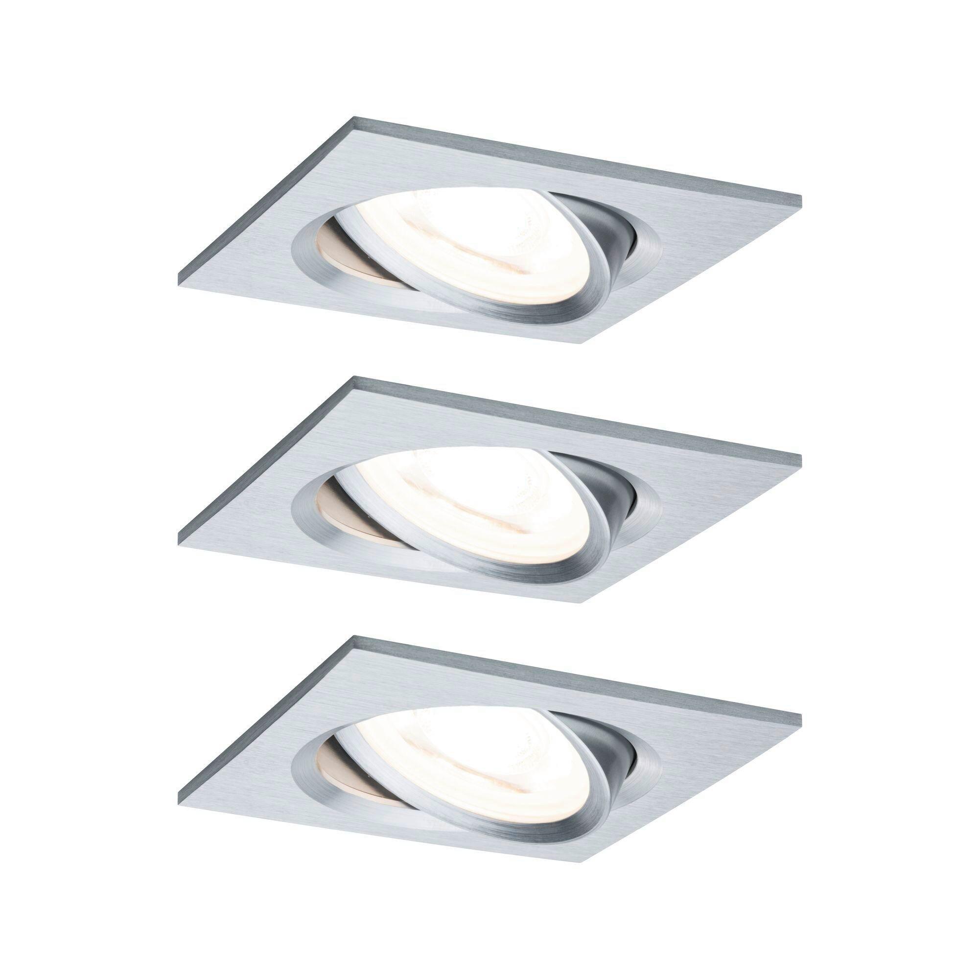 LED-Deckenleuchte Nova max. 3x 6,5 Watt, 3-teilig - Alufarben, Basics, Metall (8,4/8,4cm) - Paulmann