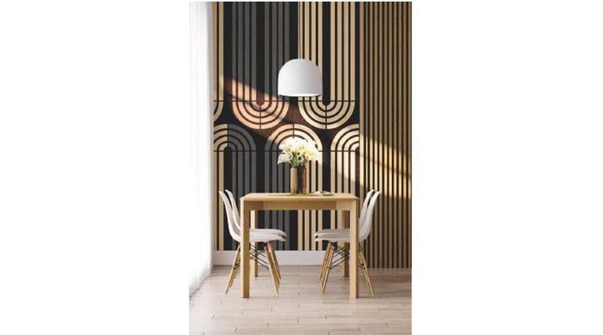 Akusztikus Fali Panel Echo - tíkfa színű, Modern, műanyag/faalapú anyag (1,44qm)