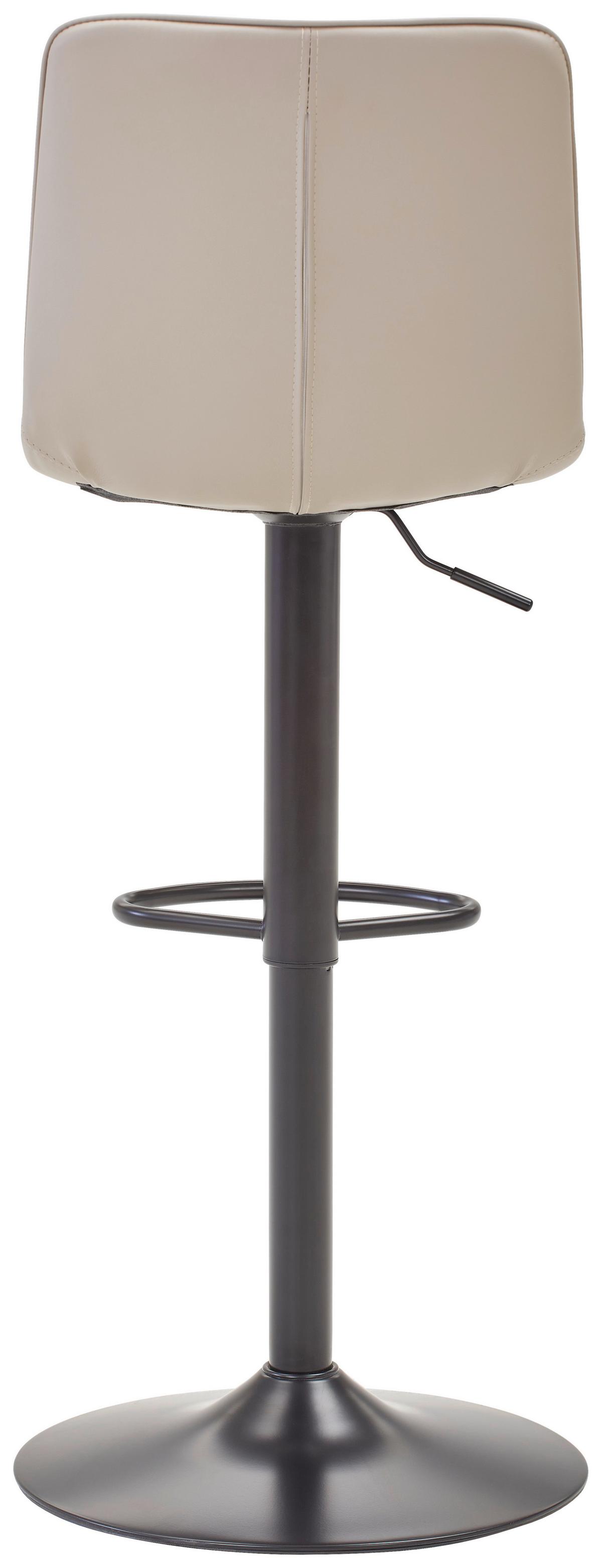 STOŁEK BAROWY ELIAS - czarny/cappuccino, Modern, metal/tkanina (42/109,5/52cm) - Livetastic
