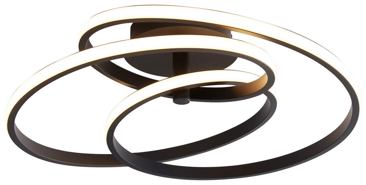 LED-Deckenleuchte Mofer max. 33 Watt - Schwarz, MODERN, Kunststoff/Metall (50/13cm) - Premium Living