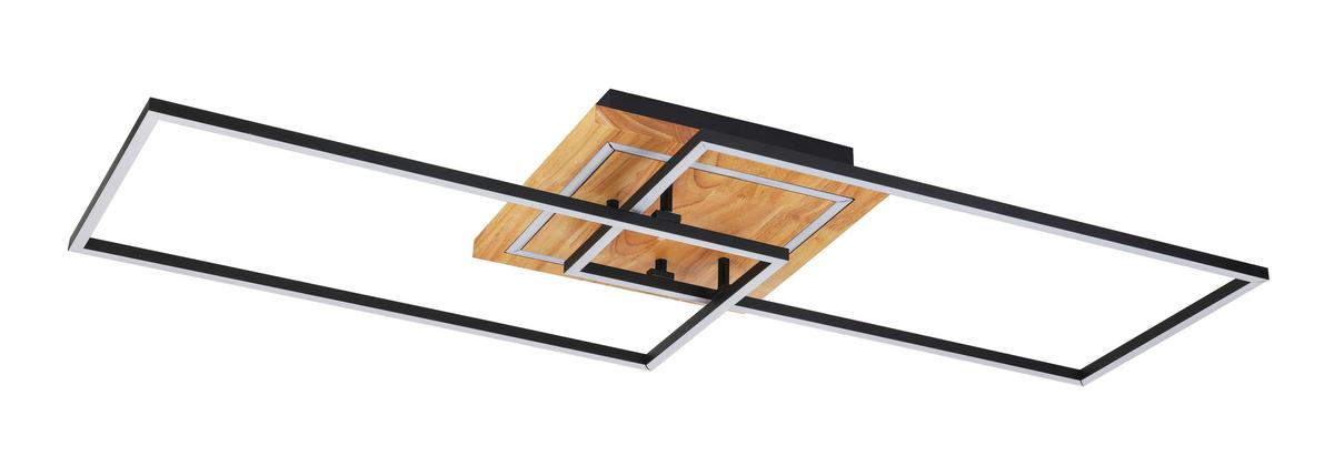 LAMPA SUFITOWA LED HARUTO - kolor naturalny/czarny, Trend, tworzywo sztuczne/metal (86/46/11cm) - Novel