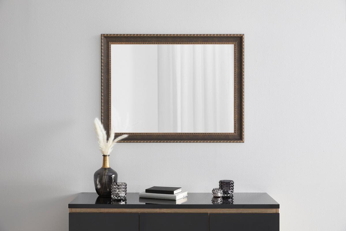 Wandspiegel Karma in Dunkelbraun - Dunkelbraun, Lifestyle, Glas/Kunststoff (62/82cm) - Mömax