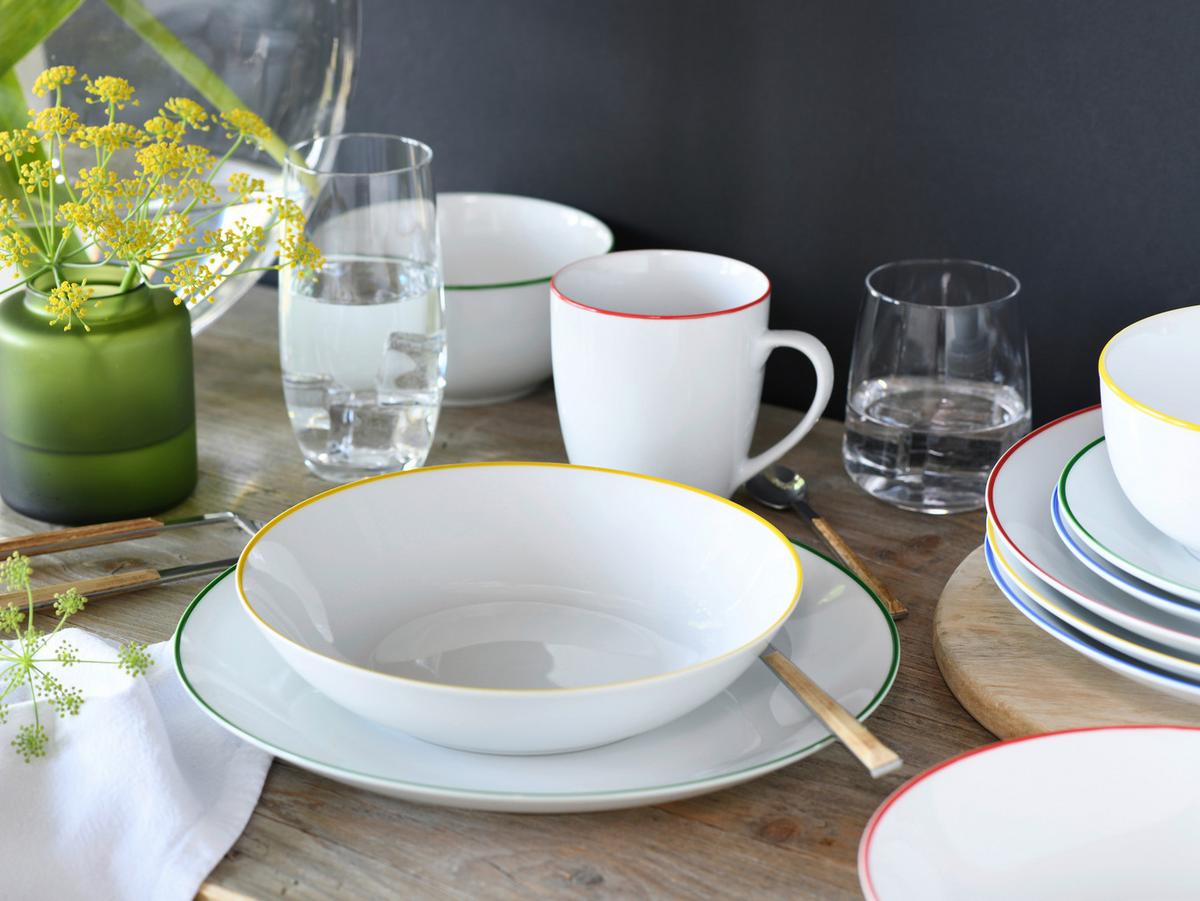 Kombinirani Servis Luna Color Line, 24-Delni - večbarvno, Basics, keramika - Creatable